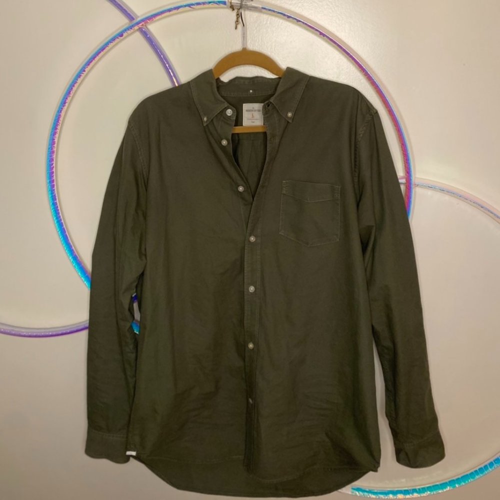 Olive Oxford Button-up